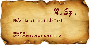 Mátrai Szilárd névjegykártya